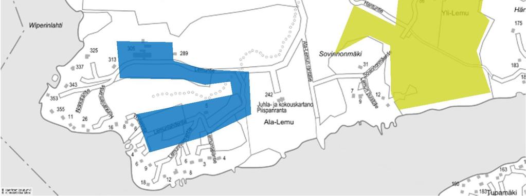 Yli-Lemu (2) Aluetyyppi C 30 50 asukasta/ha Asemakaavoitus 2020- Rakentaminen 2025- Asukkaat tulevat 2026- Pinta-ala 20,0 Asukkaita/ha 40 Asukkaita lisää 800 Pieniä lapsia 10 % 80 Koululaisia 10 % 80