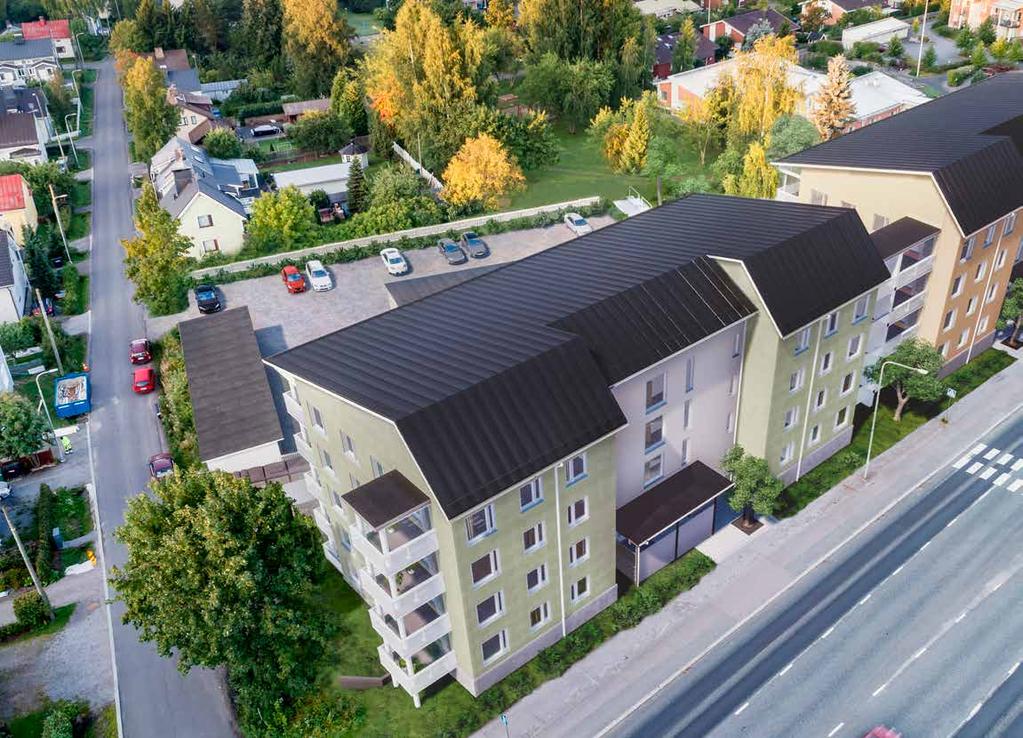 Lähiympäristön palvelut tekevät arjesta vaivatonta Etäisyys Rautatieasema Bussipysäkki Prisma Citymarket Päiväkoti Alakoulu Yläkoulu, kirjasto Yliopisto Terveyspalvelut Seurakuntatalo Vanha