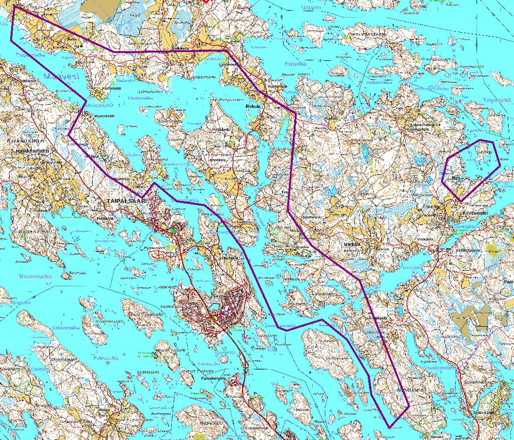alustava rajaus Maaveden ja