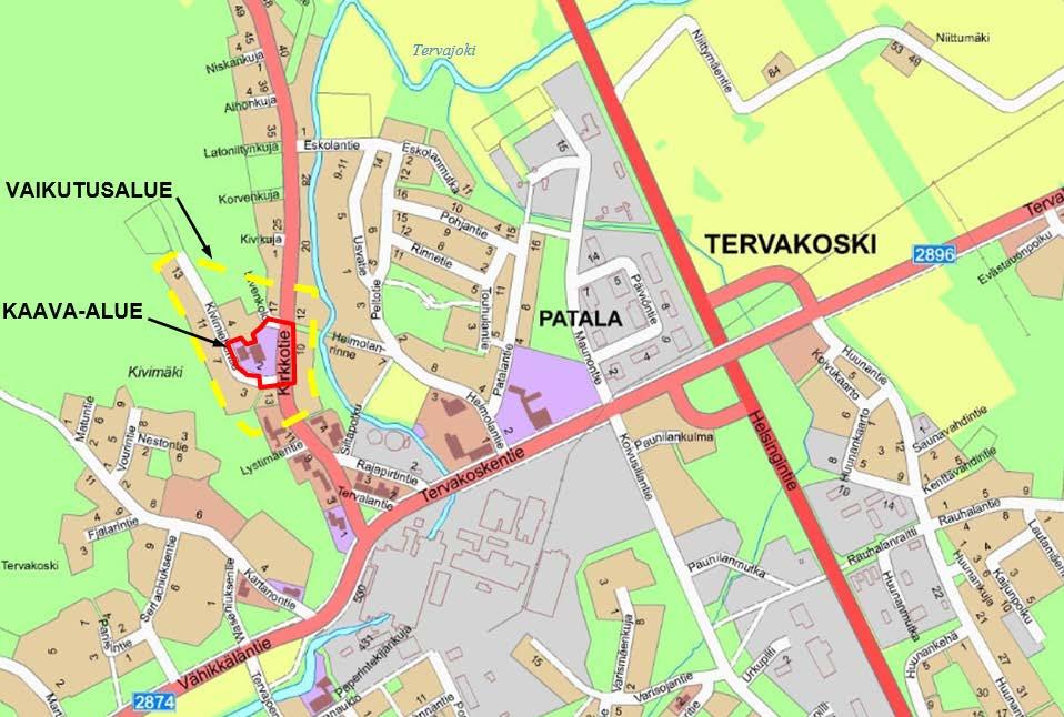 1 Janakkalan kunta Tervakoski 15.2.2019 Asemakaavan muutos, Terveysasema D:no 14/2019 Osa korttelista 308 Kaavaselostus 2875 2896 130 2874 Kuva 1.