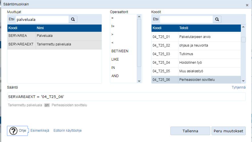 Suoritteiden ja kustannusten