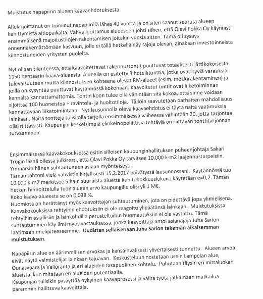 11. Olavi Pokka Olavi Pokka ei ole ehdotusvaiheessa
