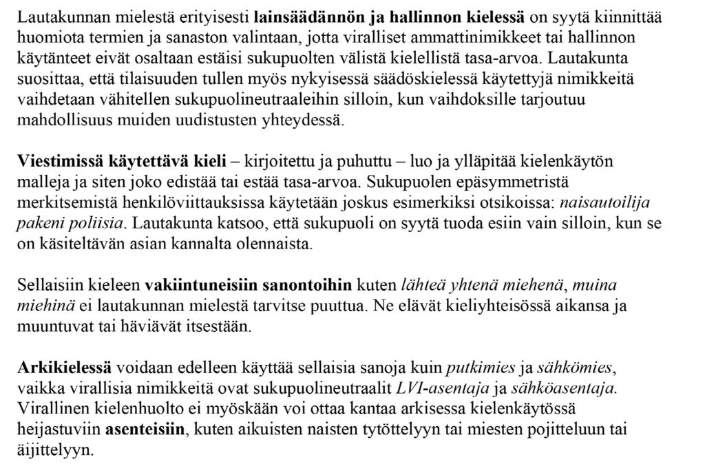 MIEHIÄ JA NAISIHMISIÄ SUOMEN