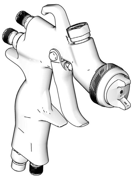 Käyttöohje osat AirPro -yläsäiliösyöttöinen ilmaruiskutuspistooli 33092K FI Tavalliset, HVLP- ja yhteensopivat pistoolit teollisiin erikoiskäyttökohteisiin. Vain ammattikäyttöön.