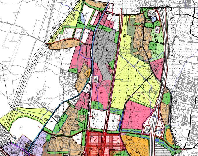 Kaavaa ei ole vielä hyväksytty. Ote Taajaman osayleiskaavaehdotuksesta (nähtävillä 3.10. 2.