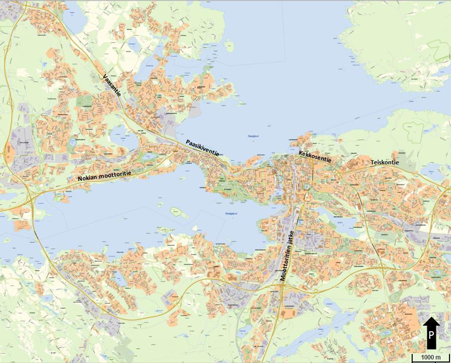 Tampereen seudun kehätien sisäisten valta- ja kantateiden jäsennöinti Tampereen seudulla halutaan jäsennöidä kehätien (valtatie 3) sisäpuolisia valta- ja kantatiejaksoja ja pohtia teiden palvelutason