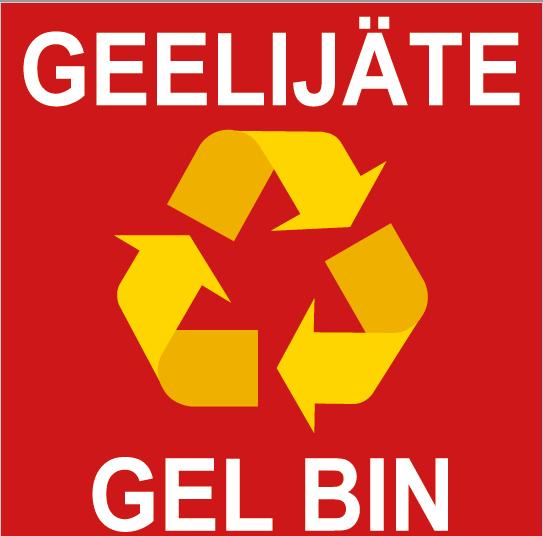 Geelialue on merkitty selkein opastein GEELIALUE ALKAA