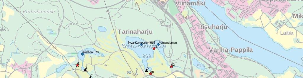 Savo-Karjalan Ympäristötutkimus Oy 5 Kartta 3. Vesistötutkimuksen havaintopaikat, mittakaava 1:18 3. Vedenlaatutulokset 3.