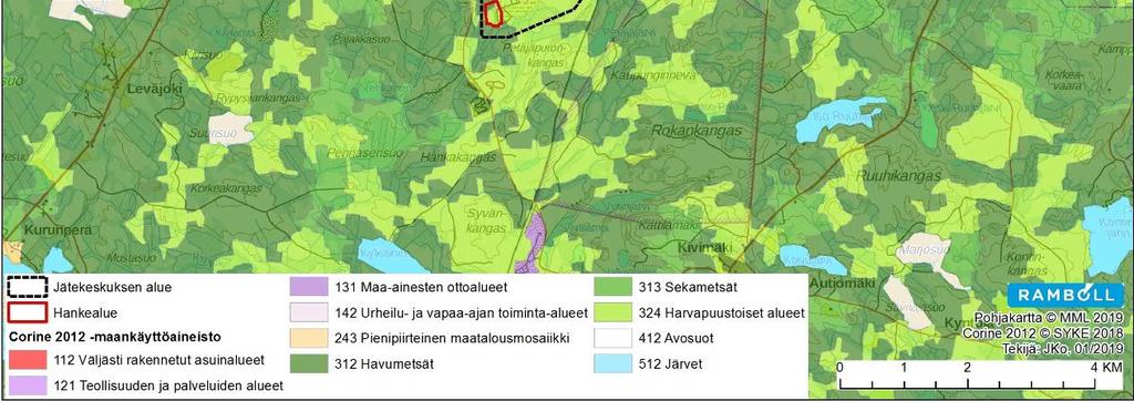asiantuntija-arvioina suhteessa hankealueen nykyisiin ja