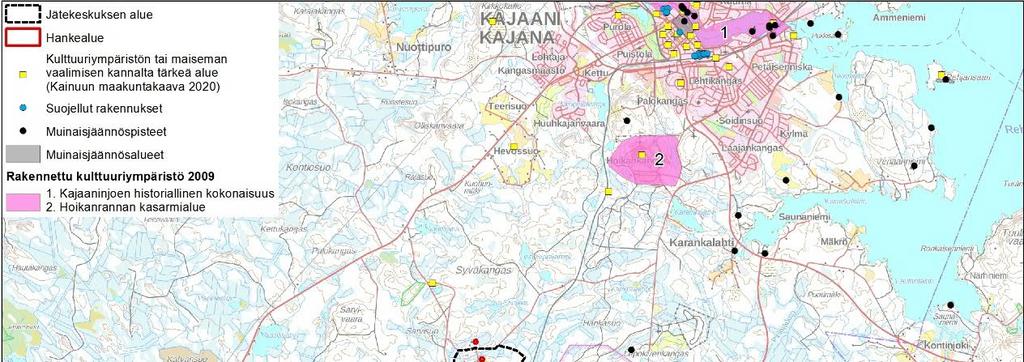 sen lähialueen nykyiseen ja tulevaan maankäyttöön. Havainnollistamisessa käytetään karttaesityksiä.