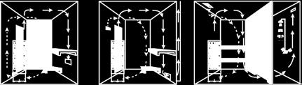 The positioning of the inlet and outlet vents may vary depending on the design of the sauna room or preference of the owner. The inlet vent may be installed on the wall directly below the heater (Fig.