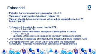 Palkaton työvapaalla ajalla 1.8. 31.10.