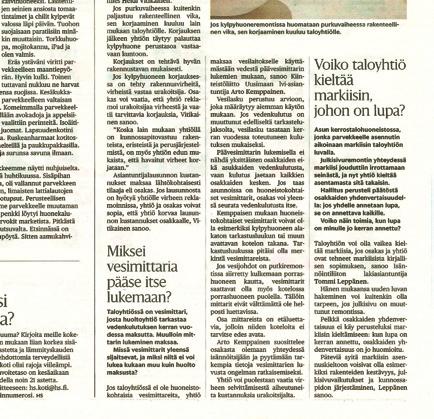 Rakenne- ja rakennustekninen neuvontapalvelu Rakennustekninen neuvonta keskittyi kunnossapito-, peruskorjaus- sekä perusparannusprojekteihin.