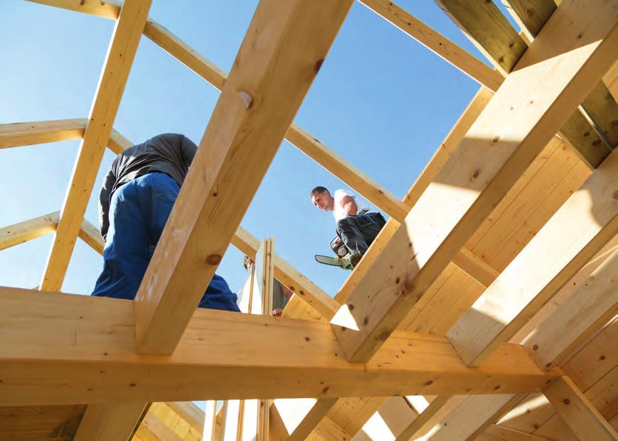 U N I T 5 Roofs When the walls are in place, it is time to raise the roof. To construct the roof, the builders use longer and thicker sections of timber called beams.