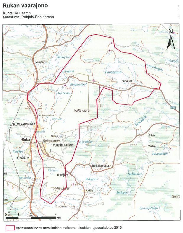 Alue ei kuulu arvokkaisiin kallioalueisiin ( Luonnon- ja maisemansuojelun kannalta arvokkaat kallioalueet Pohjois-Pohjanmaalla, alueellinen ympäristöjulkaisu 203), maisema-alueisiin (