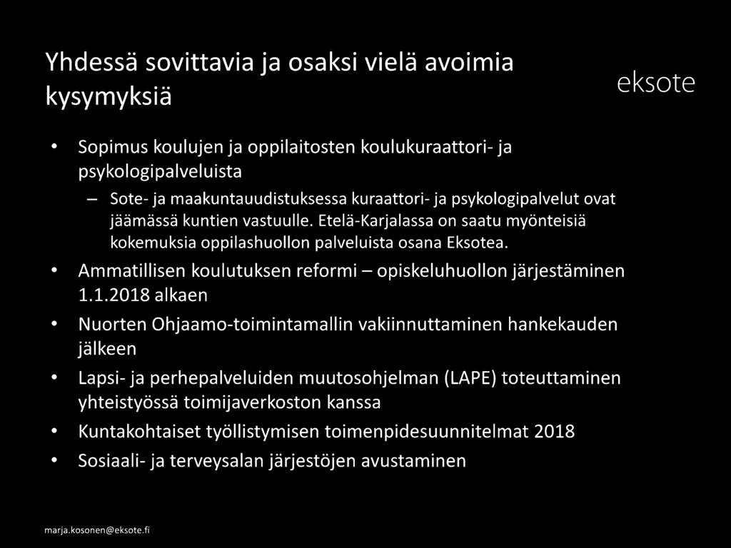 Ammatillisen koulutuksen reformi - opiskeluhuollon järjestäminen 1.