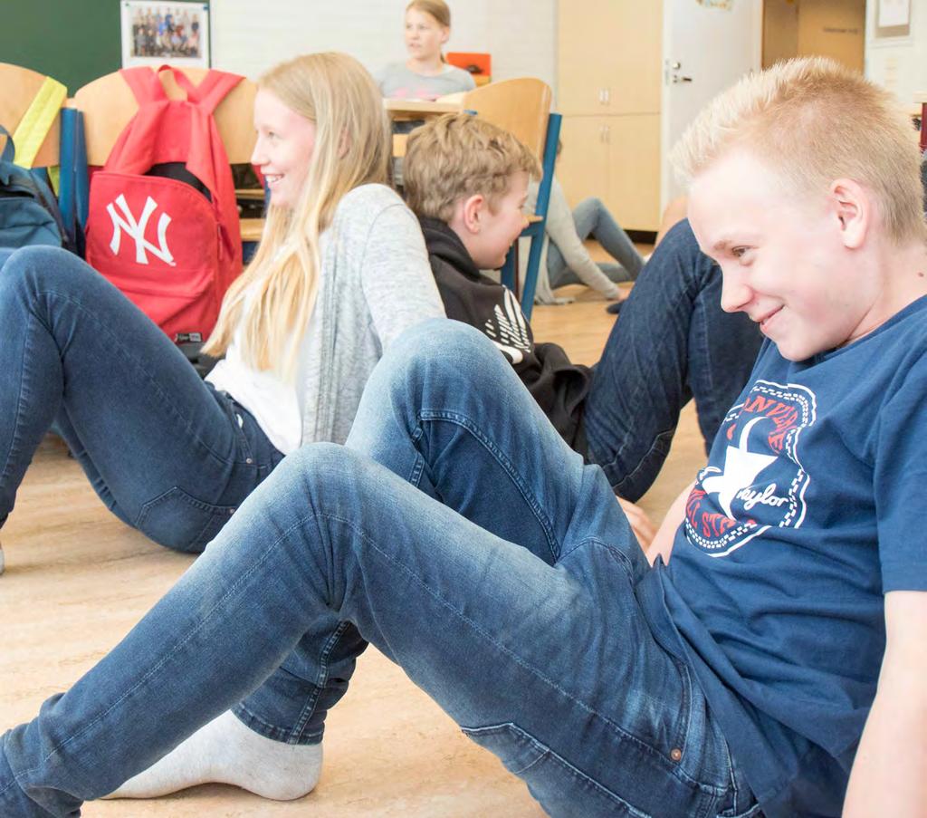 Kaiken lähtökohtana on sekä oppilaiden että henkilökunnan hyvinvointi. Liikkuminen on oppimisen perusta ja työväline, mutta se lisää myös viihtymistä ja osallisuutta, Nykänen kertoo.