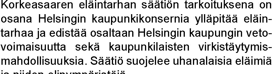 Korkeasaaren Hallituksen puheenjohtaja Hallituksen varapuheenjohtaja Toimitusjohtaja Laine-Hendolin,