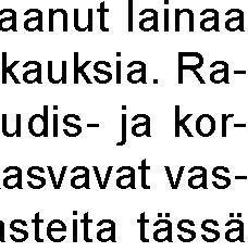 Rahoitus ja vastuusitoumukset Kaavailtu monipuolisten