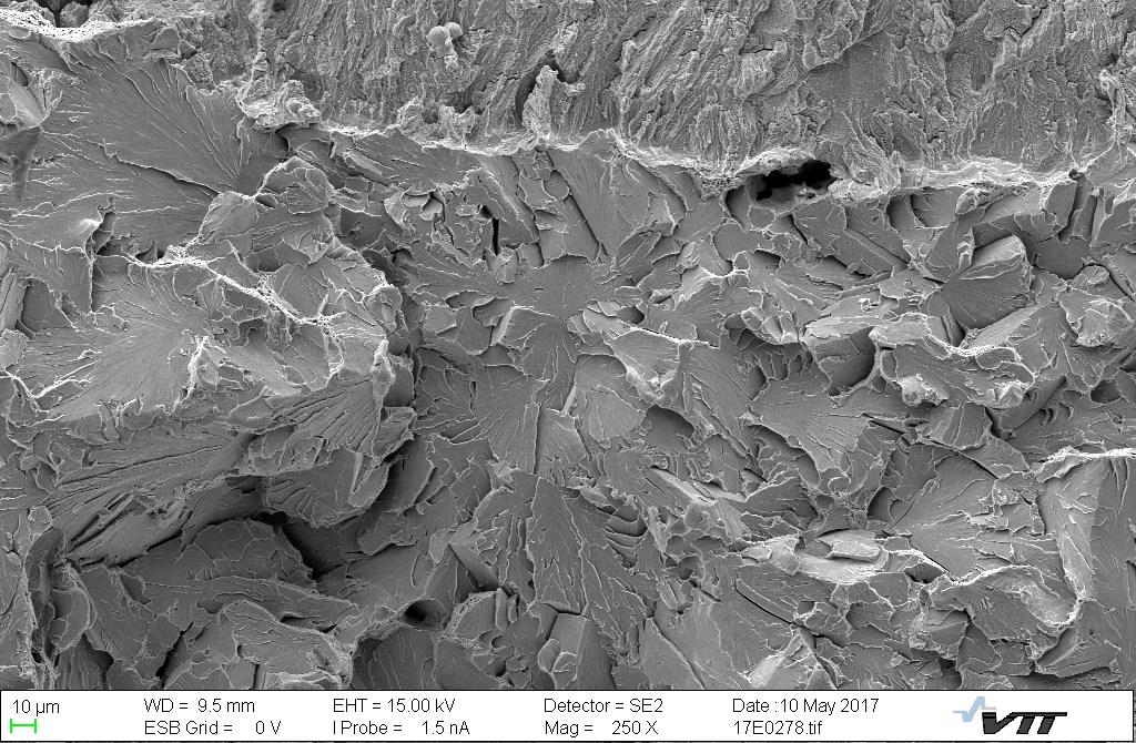 The following image, Figure 40, is taken with a scanning electron microscope (SEM) which enables sample viewing directly in the instrument.