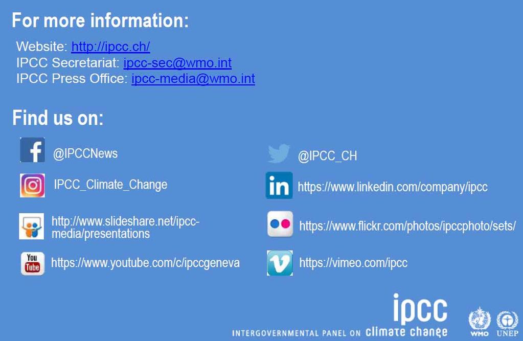 LISÄTIETOA Kansallinen IPCC-työryhmä