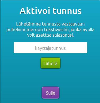 Päikky-palveluun kirjaudut internet-selaimella osoitteessa https://jakobstad.paikky.fi 2. Valitse Aktivoi tunnus. 3.