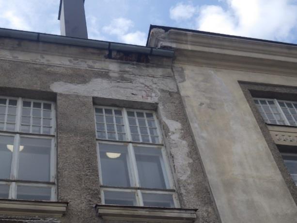 ulkoseinärakenteen rapautumista