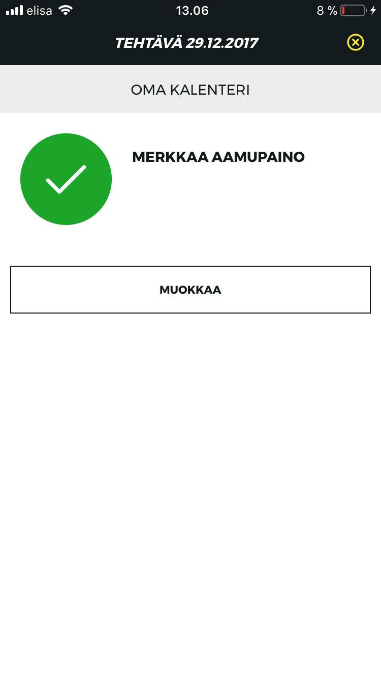 MUISTIINPANOT JA TEHTÄVÄT Muistiinpanojen lisääminen 1. Klikkaa etusivulta muistiinpanot 2. Kirjaa muistiinpano ja muista tallentaa! Tehtävien asettaminen 1. Klikkaa etusivulta tehtävä 2.