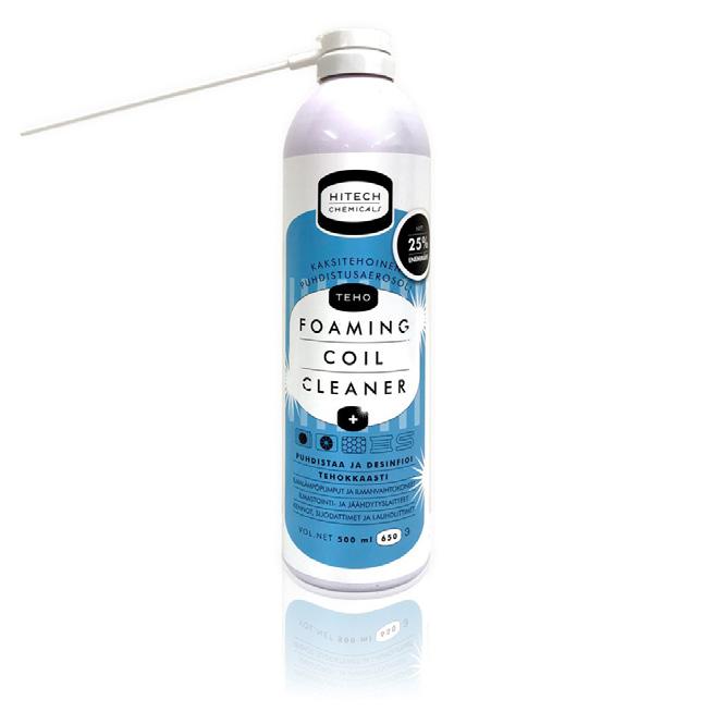 22 Ilmalämpöpumput ja TEHO Foaming Coil Cleaner + kaksitehoinen puhdistusaerosoli Puhdistusvaahto Teho Coil Cleaner Plus Helppokäyttöinen ja nopea aerosoli esim.