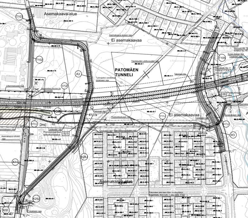Patomäen tunnelin maakaivutyöt Töiden aloitus 6.