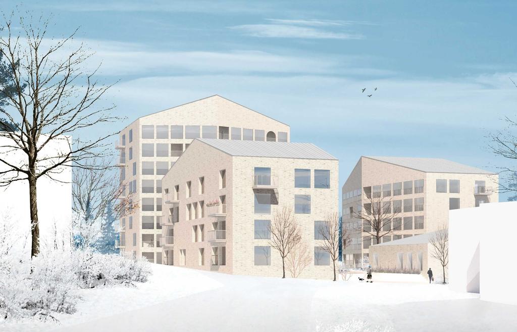 3D-NÄKYMÄKUVA MAANTASOSTA - LÄHESTYMINEN ETELÄSTÄ Keravan seurakunta Papintie 2-6, 04250 Kerava