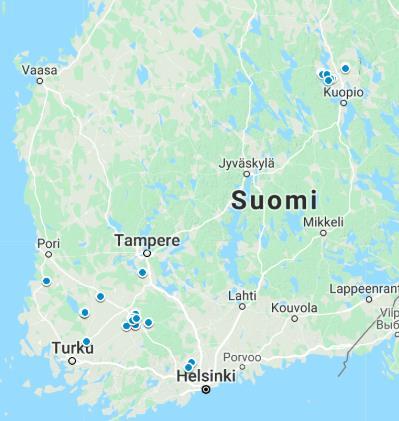 Pellot, 44 kpl Luken koetilat: Jokioinen, 2016-2017, 14 kpl Maaninka 2016-2017, 4 kpl