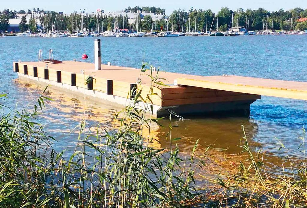 Raskasbetoniponttonilaiturit sopivat satamiin sekä isoille että pienille veneille. Laituri on suunniteltu koviin paikkoihin aaltojen armoille, ja se sopii myös aallonmurtajaksi.