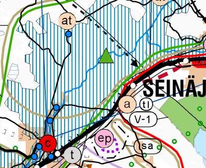 1 Maakuntakaava Suunnittelualueella on voimassa 2005 vahvistettu Etelä-Pohjanmaan kokonaismaakuntakaava, jossa suunnittelualue kuuluu keskustatoimintojen alueeseen (c) ja sijaitsee taajamassa sekä