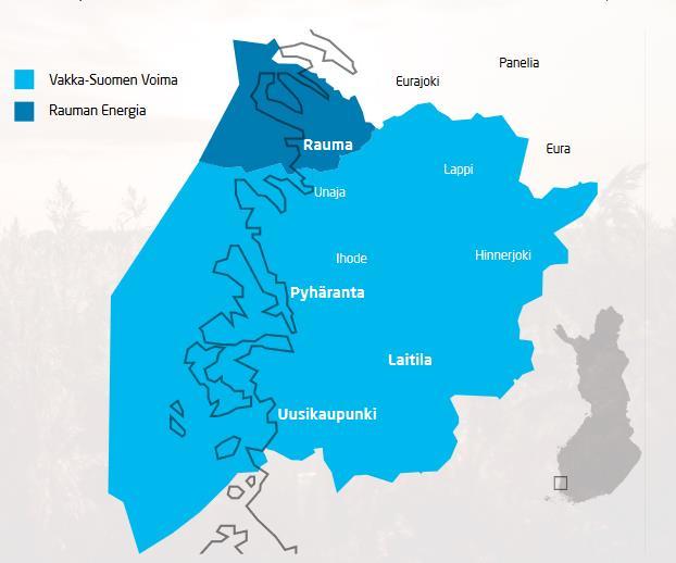 8 2 YRITYSESITTELYT 2.1 Lännen Omavoima Oy Lännen Omavoima Oy on vuonna 2009 toimintansa aloittanut yhtiö. Sen omistajia ovat Rauman Energia Oy ja Vakka-Suomen Voima Oy.