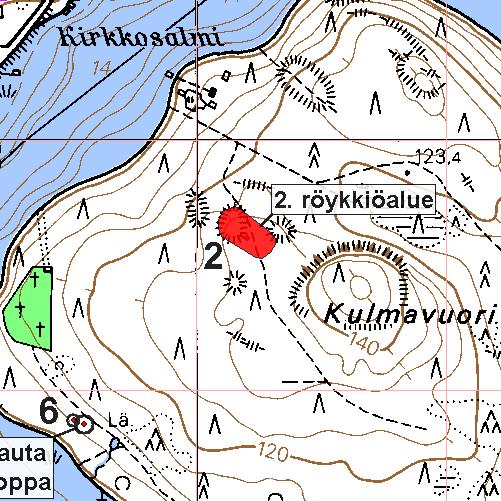 5 Kirkkosaaren muinaisjäännökset VIITASAARI KULMAVUORI (Kirkkosaari 1) rautakautinen (pronssikautinen / historiallinen?