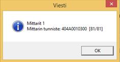 Kytke mittari kiinni tietokoneeseen USB-johdolla. Paina sitten Siirrä tulokset-nappia ja odota hetki kun mittarin tuloksia siirretään.