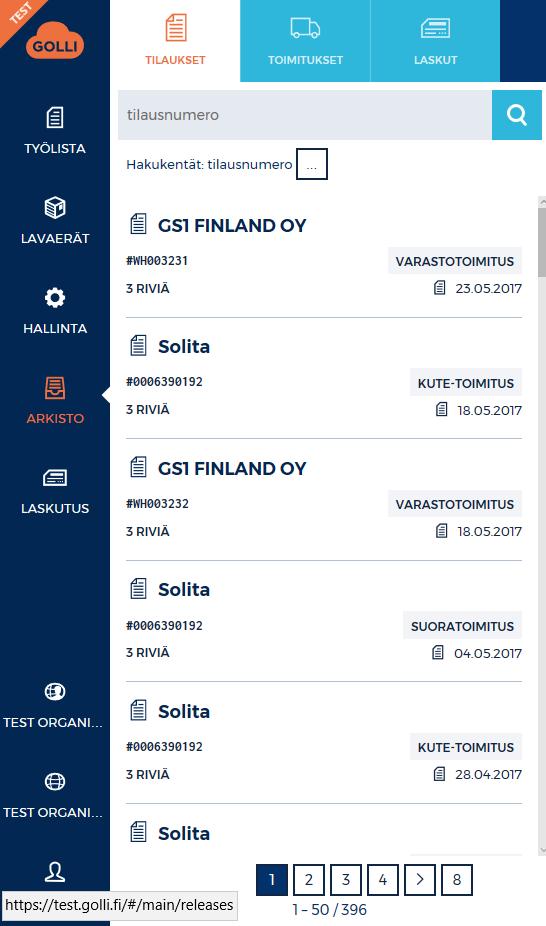 11 ARKISTO Arkiston kautta voidaan tehdä mm.