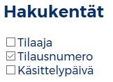 Haku tehdään tällöin vain tilausnumeroista eikä esim. tilaajatiedoista. 12 Raportointi Raportointiin päästään päävalikon alemmasta ORGANISAATIO -kuvakkeesta osiosta RAPORTIT.