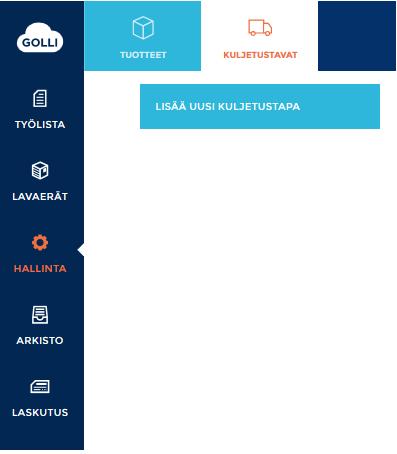 Tiedot voidaan välittää sähköisellä kuljetustilauksella kuljetusliikkeelle.