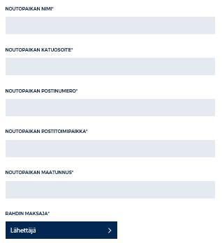 Mikäli kuljettaa itse, ei sopimusnumeroa tarvitse ilmoittaa, kenttään voi merkitä -. RAHDINKULJETTAJA valitaan valikosta.