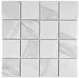 Mosaik Square Carra marmorikuvio, kylmä sävy, matta, 73x73 mm, sauma Weber 13 Silver Grey