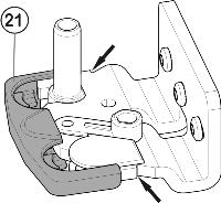 Käyttöönotto u Vedä keskimmäinen laakeritappi Fig. 5 (11) pois laakerinkannattimesta ja alemmasta ovesta. u Vedä muovipäällys Fig. 5 (10) irti. Loukkaantumisvaara oven irrotessa!