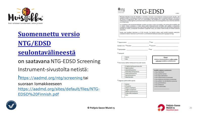 MUISTIKKA-hanke, UUTISKIRJE 3/2018 MUISTIKKA- seurantaväline + opas. Saatavana www.muistikka.fi sivustolta, myös ruotsinkielisenä.