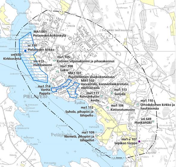 Ote Pohjois-Savon maakuntakaava 2030 liitteestä Taajamien