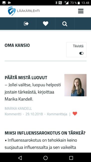 Sidonnaisuudet Jenni Kulmala, Jenni Lehtisalo, Alina Solomon, Jaana Lindström, Rainer Rauramaa, Markku Peltonen, Tiina Laatikainen, Satu Havulinna, Hilkka Soininen, Jaakko Tuomilehto, Tuomo Hänninen,