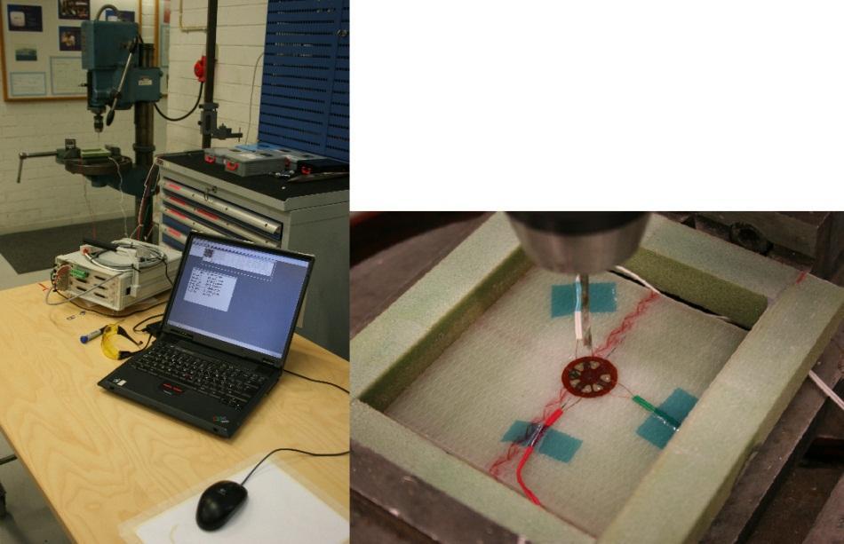 Experimental methods for determining the residual stresses of composite laminates 46 Proper feed was found out experimentally by testing different feeds and evaluating the hole quality. Figure 6.8.
