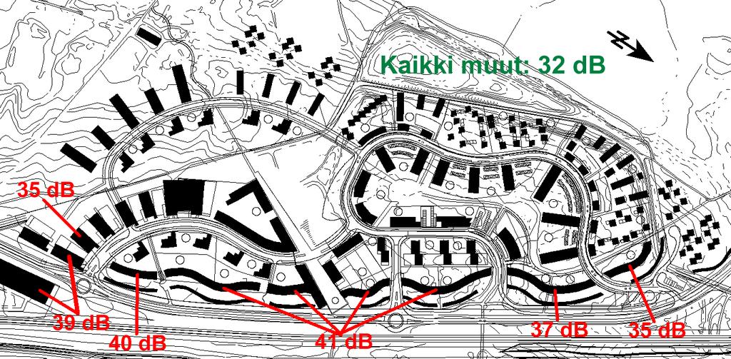 KEIMOLANMÄEN ASEMAKAAVAEHDOTUSVAIHEEN MELUSELVITYS sivu 6/7 3.