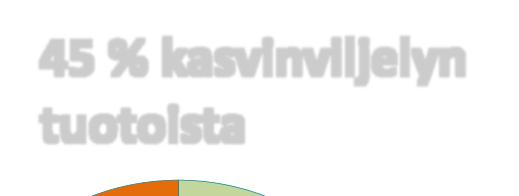 tuotoista - 13 % Kasvinviljelytuotto Kotieläintuotto 37 % Kasvihuone- ja avomaatuotto Kasvihuone- ja avomaatuotto 45 % 10 % 45 % kasvinviljelyn tuotoista Ruis ja vehnä