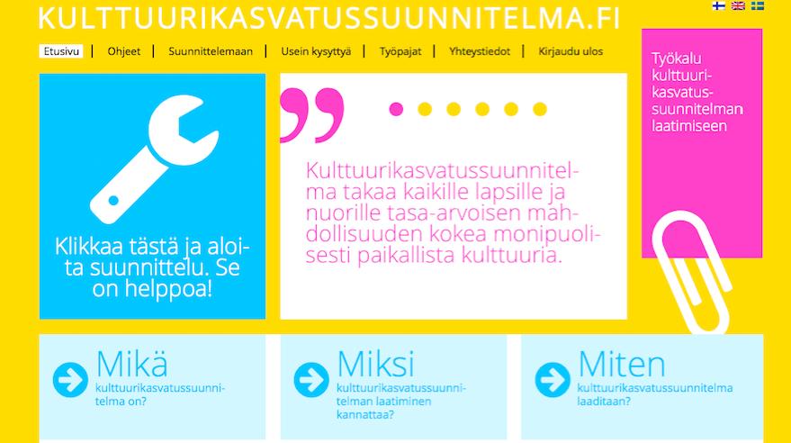 9 6. Kulttuurivoltin alueelliset kehittämiskokeilut Kulttuurikasvatussuunnitelma.fi:n tuottamista tukivat vuonna 2015 järjestetyt alueelliset kehittämiskokeilut.